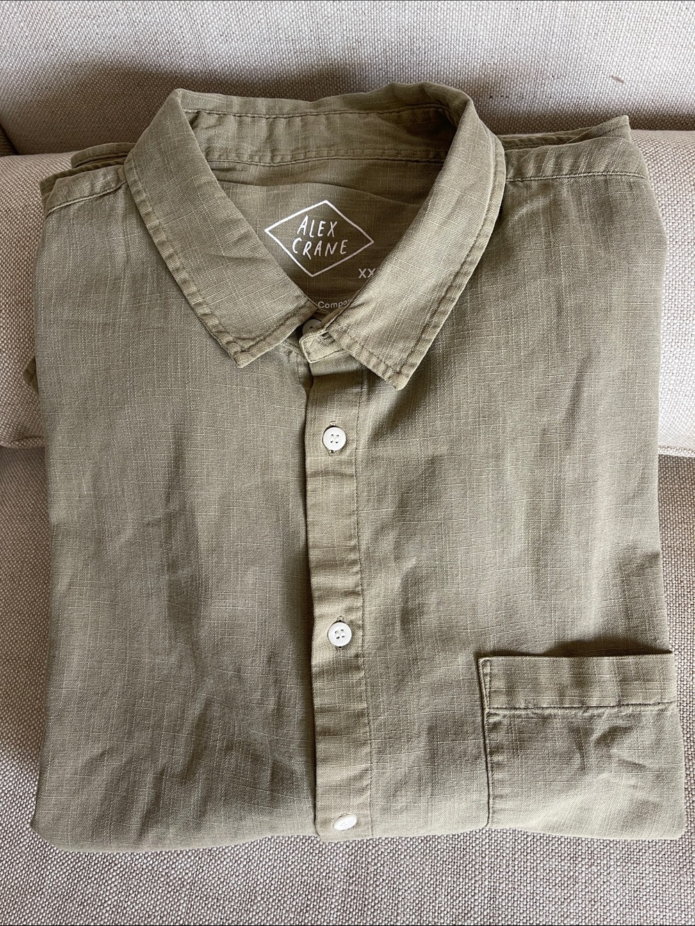 New Alex Crane Porto Long-Sleeve Button-Down Shirt in Organic Cotton XXX